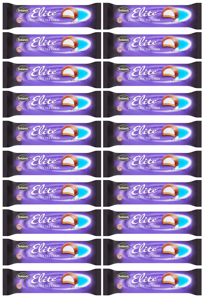 20 x Bolands Elite Chocolate Tea Cakes 150G