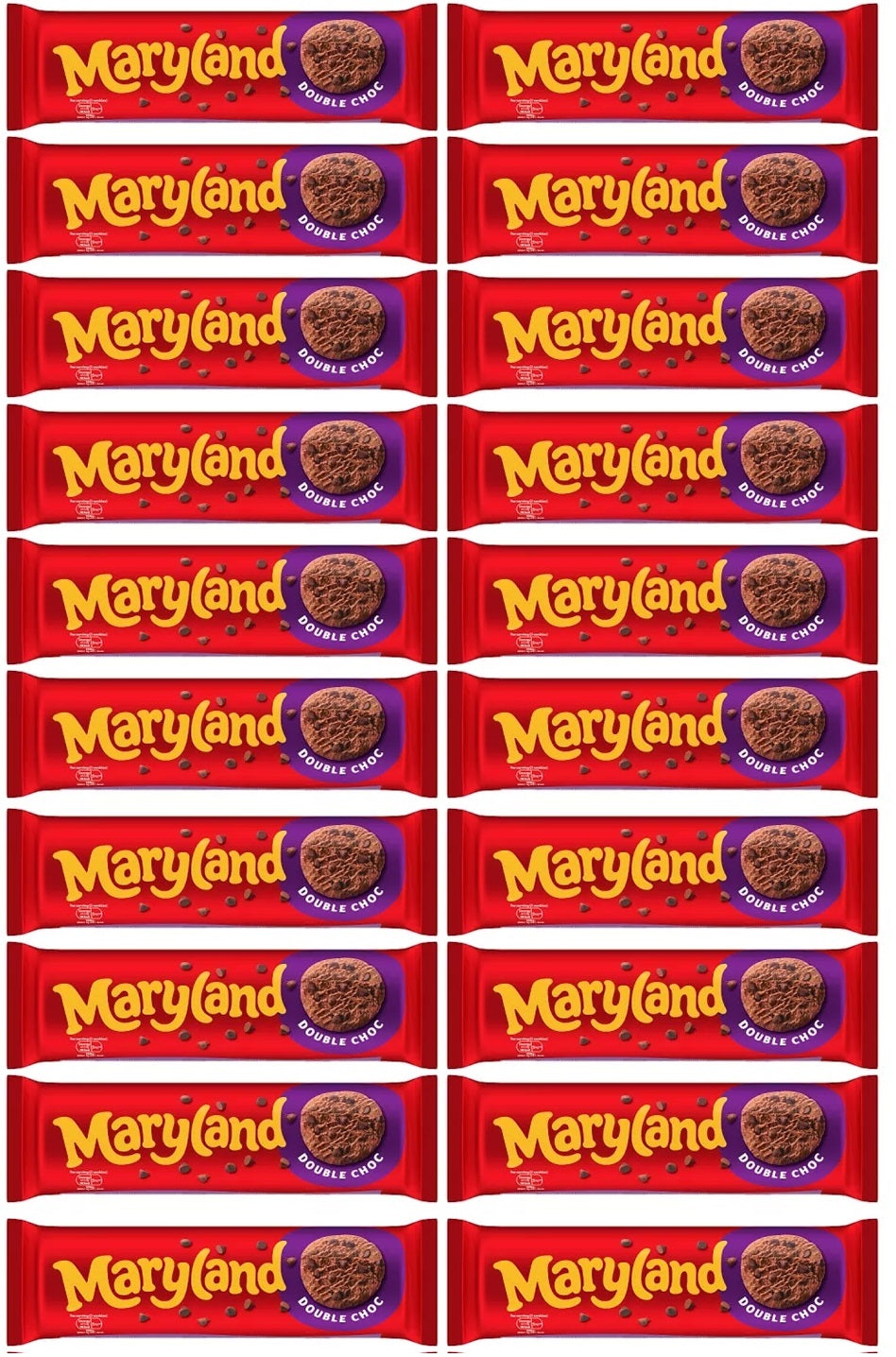 20 x Maryland Double Chocolate Chip  - 200GM