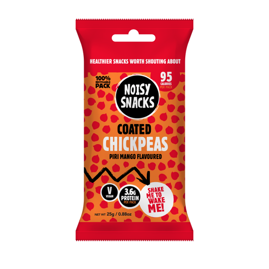 10 x Noisy Snacks Coated Chickpeas Piri Mango - 25g