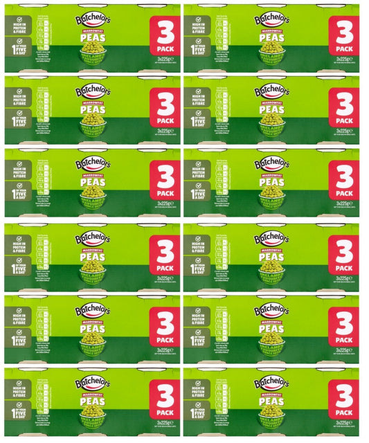 12 x Batchelor's Marrowfat Peas 3 X 225G