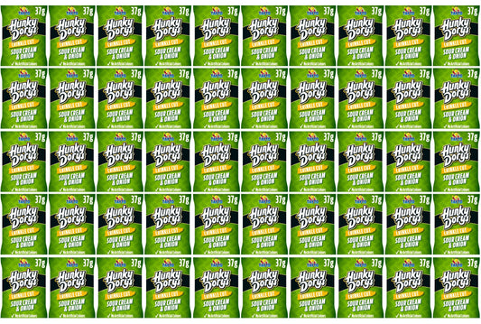 50 x  Hunky Dorys Sour Cream & Onion 37G