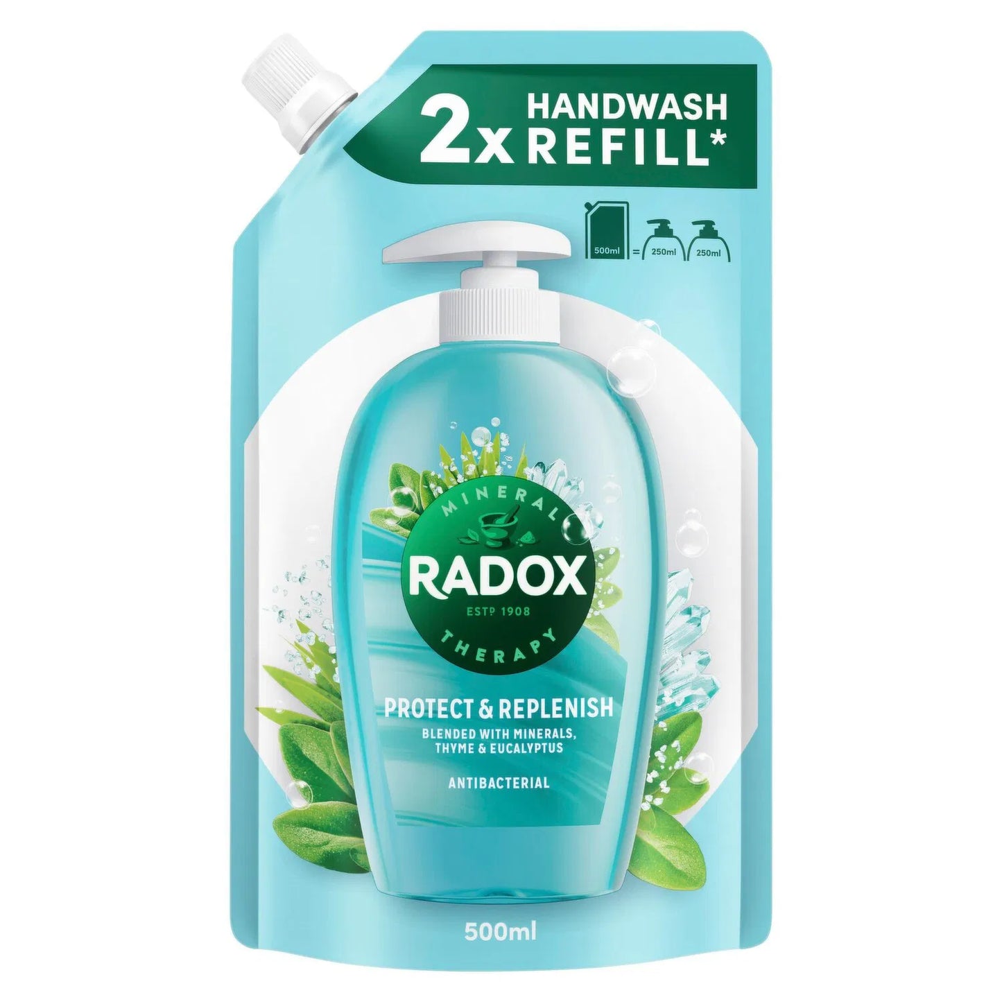 10 x Radox Handwash Refill Protect & Replenish  - 500ML