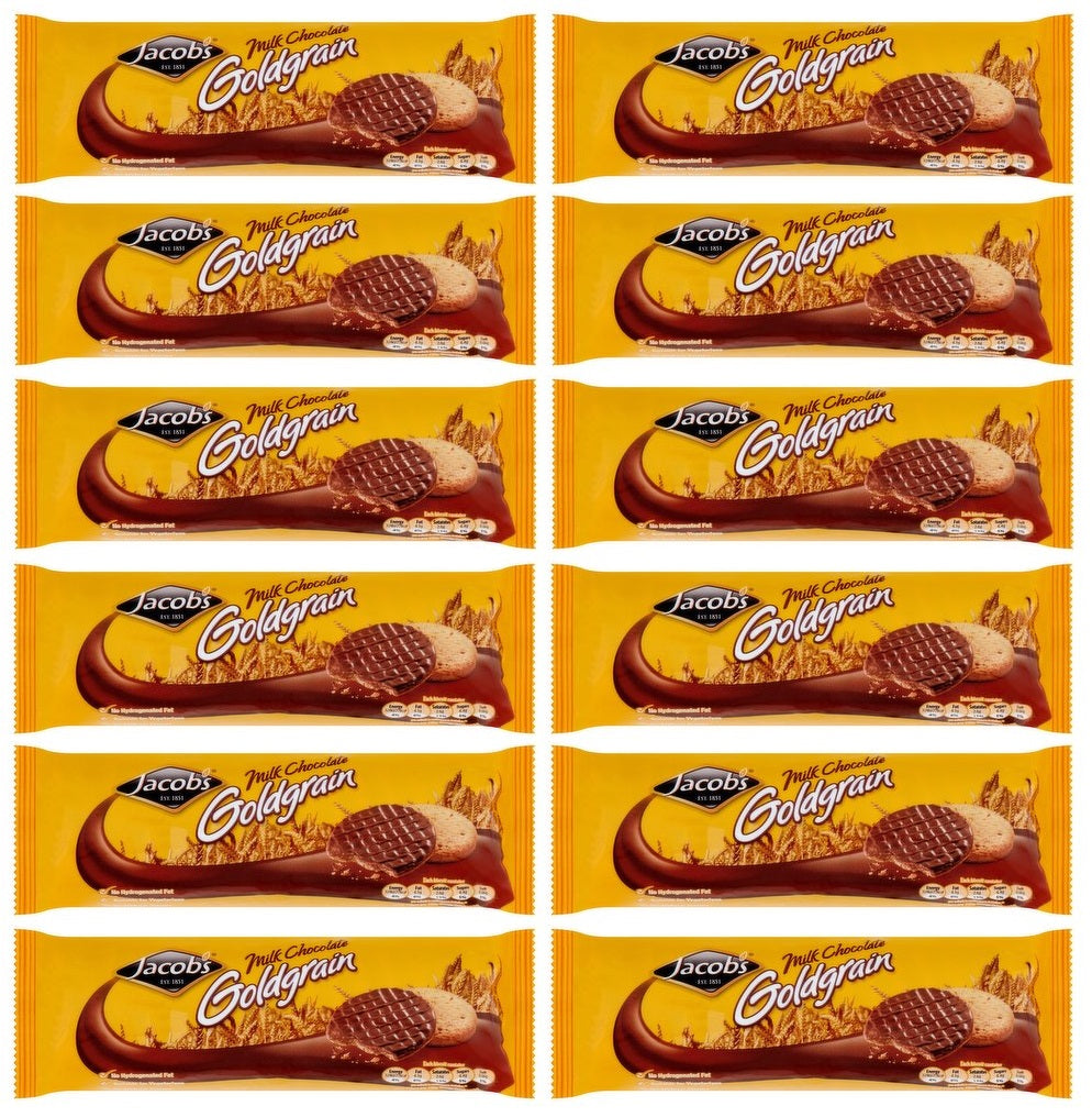 12 x Jacob's Goldgrain Milk Chocolate 240G