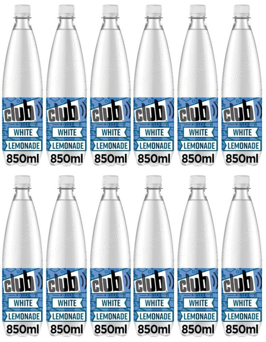 12 x Club Mixers White Lemonade 850Ml
