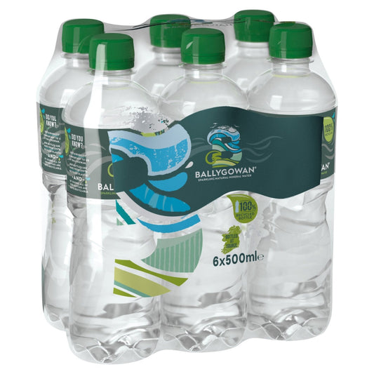 4 x Ballygowan Sparkling Natural Mineral Water Bottle 6 X 500Ml