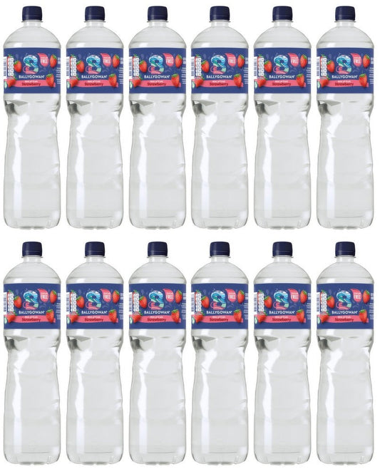 12 x Ballygowan Hint Of Fruit Strawberry 1.5L