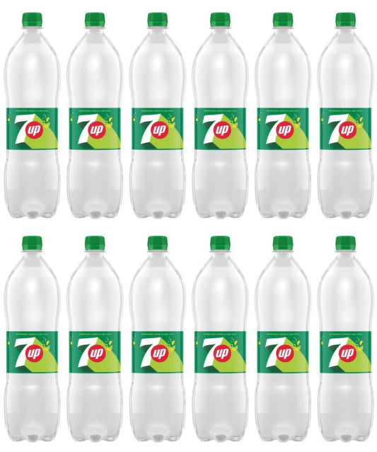 12 x 7Up Refreshing Lemon & Lime Taste 1.25 Litres