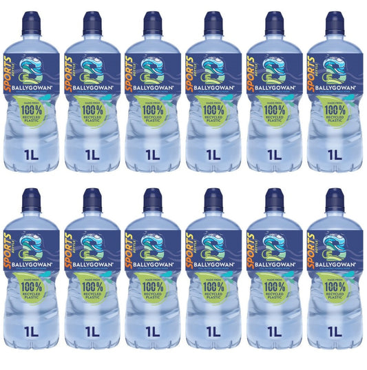 12 x Ballygowan Still Natural Mineral Water Sports Bottle 1L