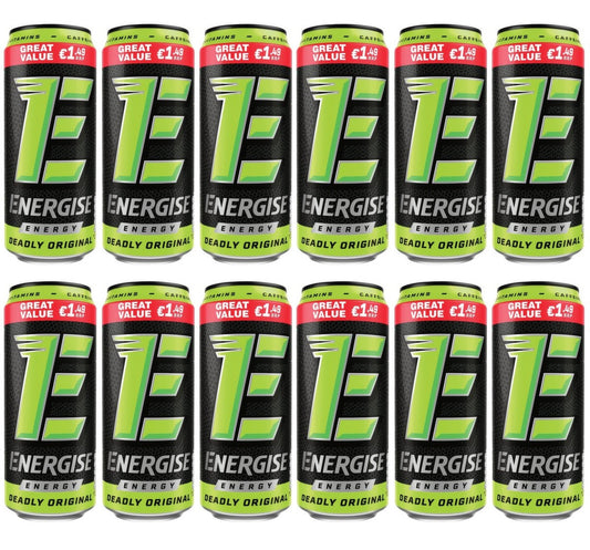 12 x Energise Energy Deadly Original 500Ml