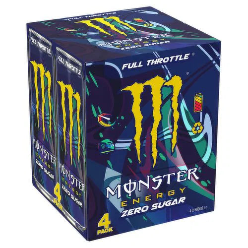 6 x Monster Energy Zero Sugar Lewis Hamilton 4 X 500Ml