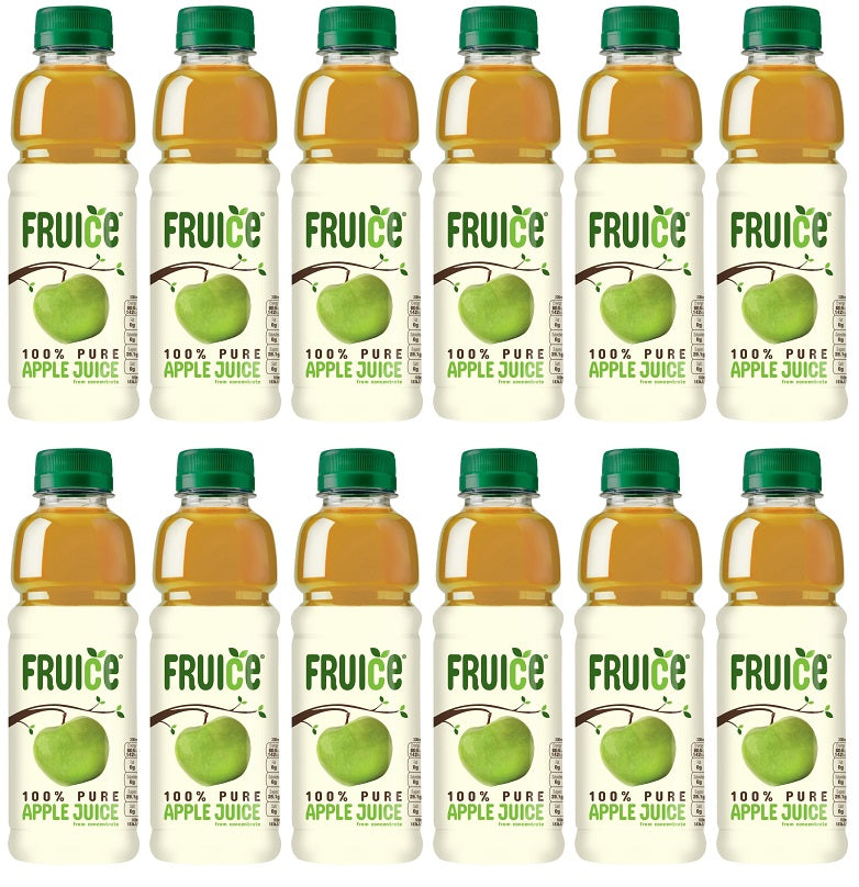 12 x Fruice 100% Pure Apple Juice From Concentrate 330Ml