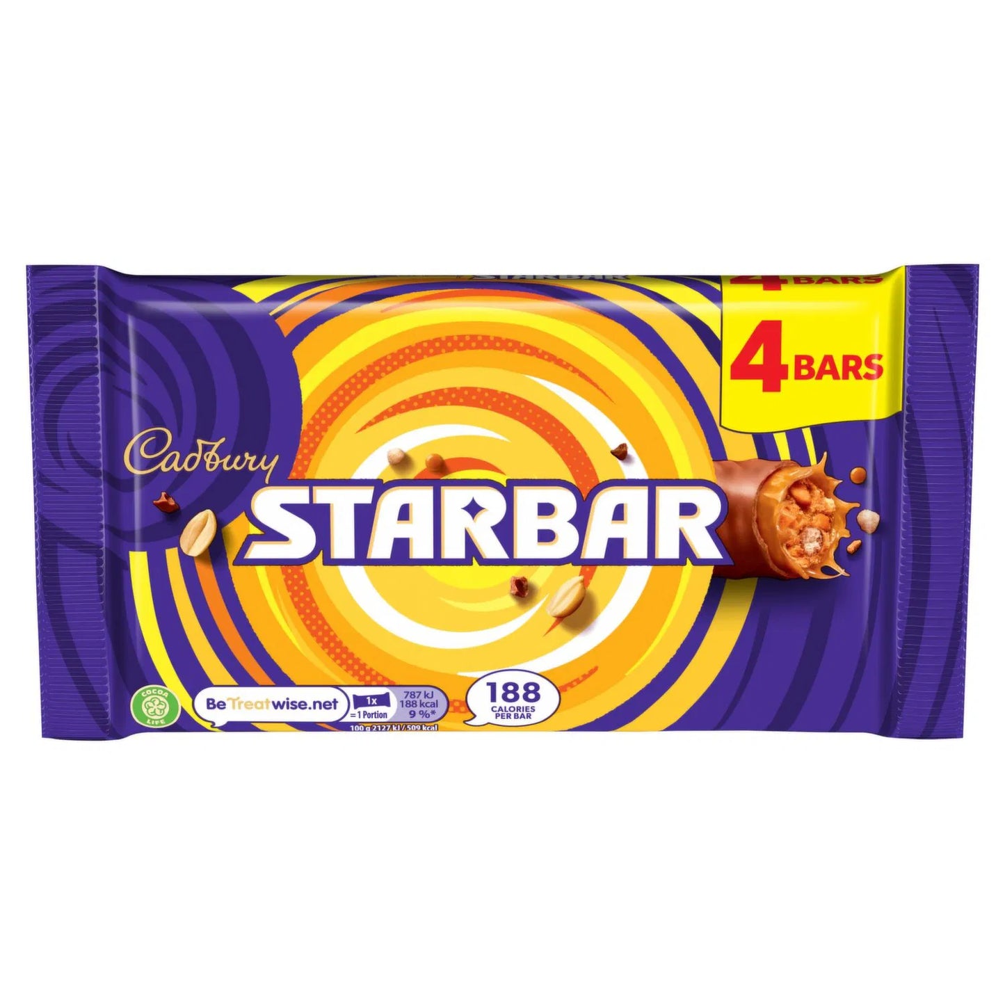 12 x Cadbury Starbar Chocolate Bar 4 PK X 42G