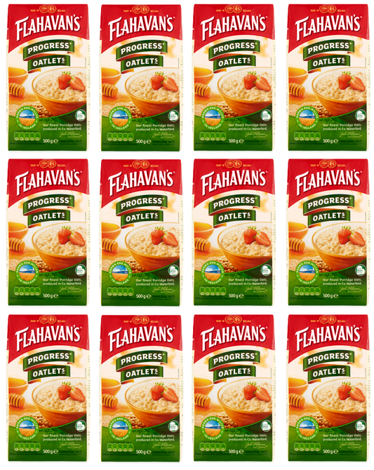 12 x Flahavans Porridge Oats 500Gm
