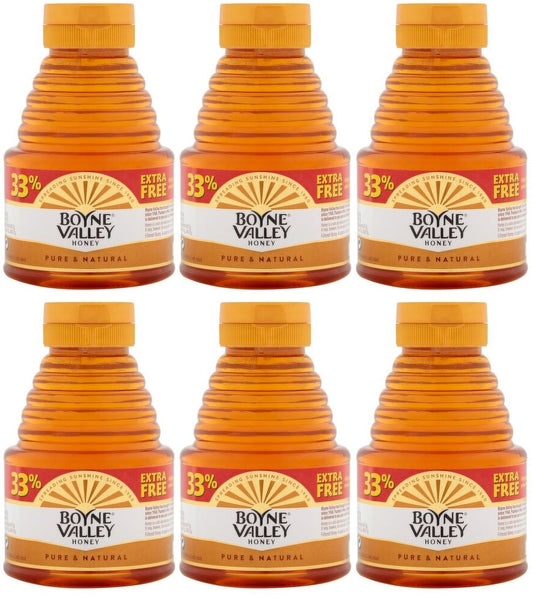6 x Boyne Valley Honey 340G + 33% Extra Free Squeezy