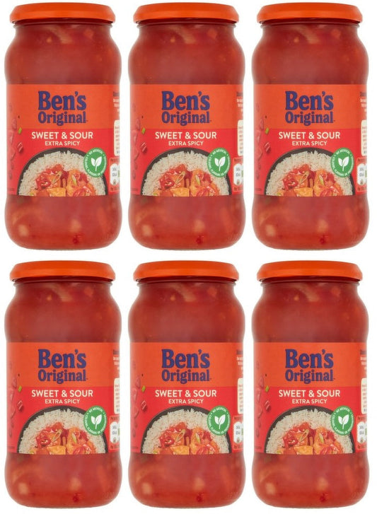 6 x Ben's Original Sweet & Sour Extra Spicy 450G