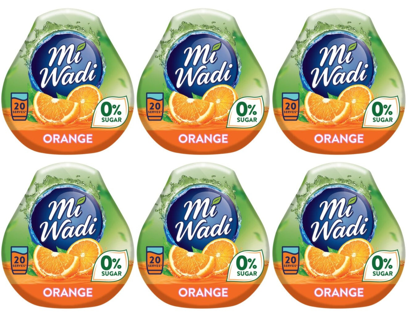 6 x Miwadi Orange 66Ml