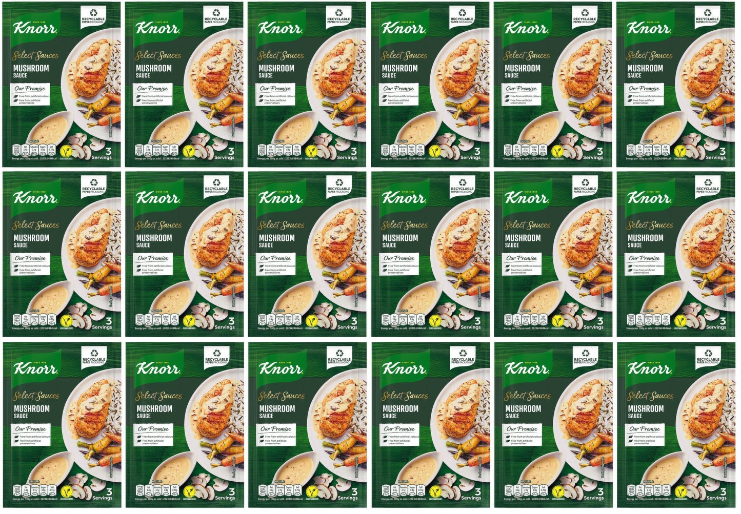 18 x Knorr Select Sauces Mushroom Sauce 40G