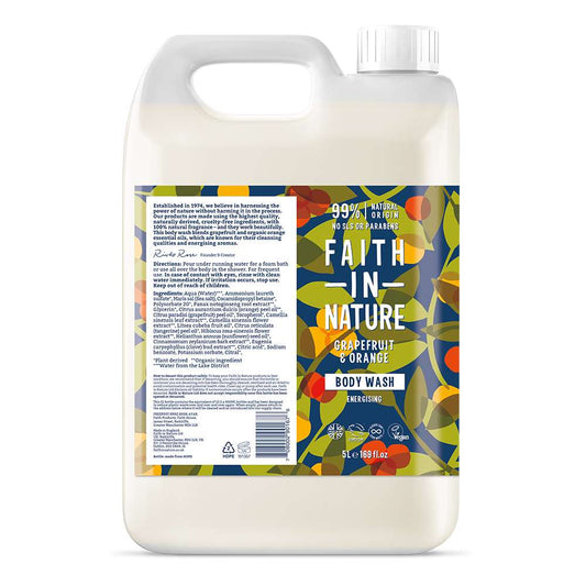 Faith In Nature Grapefruit & Orange Body Wash - 5ltr