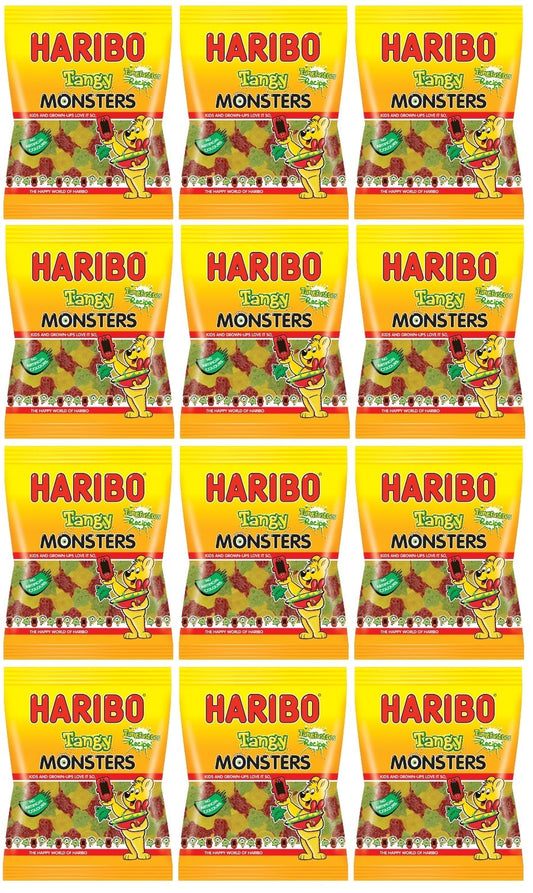 12 X Haribo Monsters Zing Share Size Sweets Bag 140GM