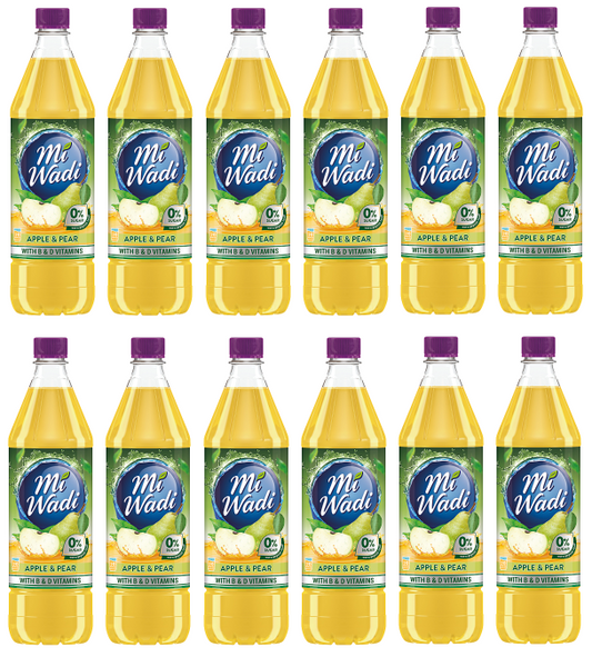 12 x Mi Wadi Zero 0% Apple & Pear 1L