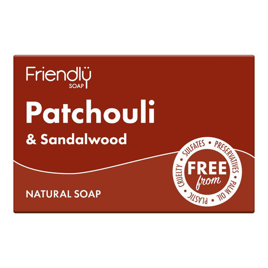 6 x Friendly Soap Patchouli & Sandalwood Soap - 95g