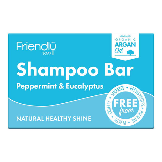 6 x Friendly Soap Peppermint & Eucalyptus Shampoo Bar - 95g