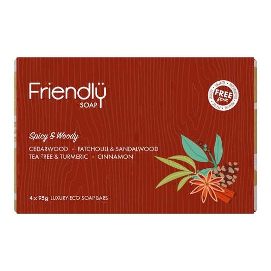 6 x Friendly Soap Soap Selection - Spicy & Woody - 420g