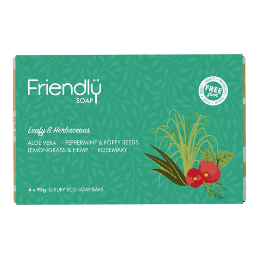 6 x Friendly Soap Soap Selection - Leafy & Herbaceous - 420g