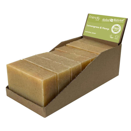 6 x Friendly Soap Naked & Natural Soap Lemongrass & Hemp - 95g