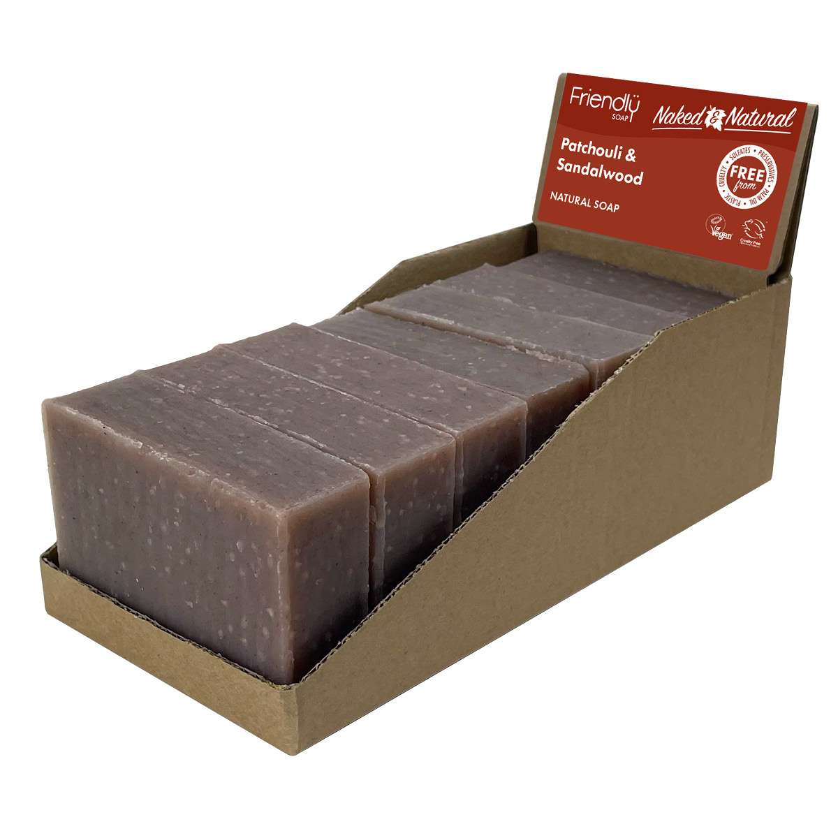 6 x Friendly Soap N & N Soap Patchouli & Sandalwood - 95g