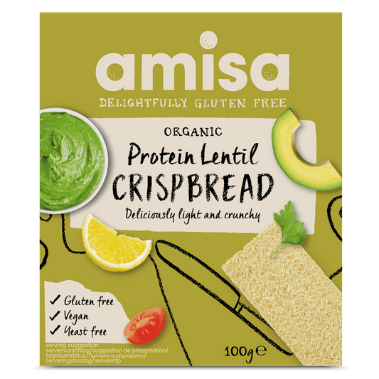 Amisa Organic Protein Lentil Crispbread - GF - 100g