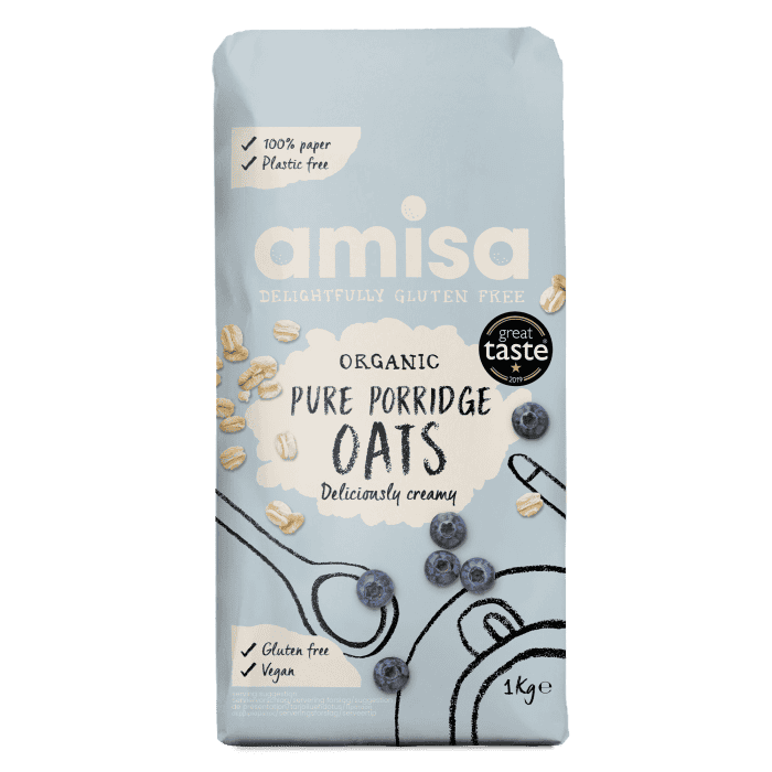 Amisa Organic Pure Porridge Oats GF - 1000g