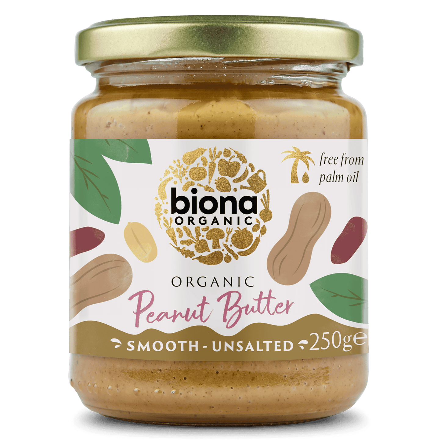 Biona Organic Peanut Butter - Smooth - Unsalted - 250g