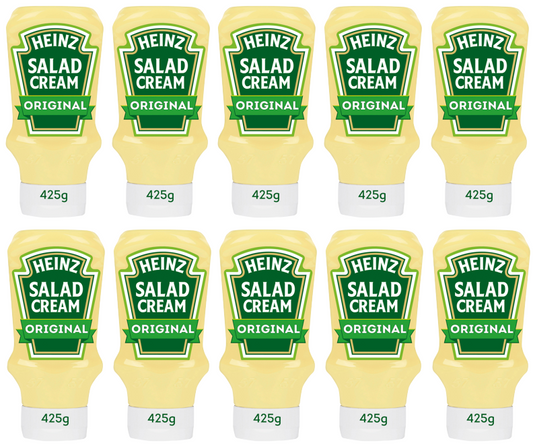 10 x Heinz Salad Cream Top Down 425Gm