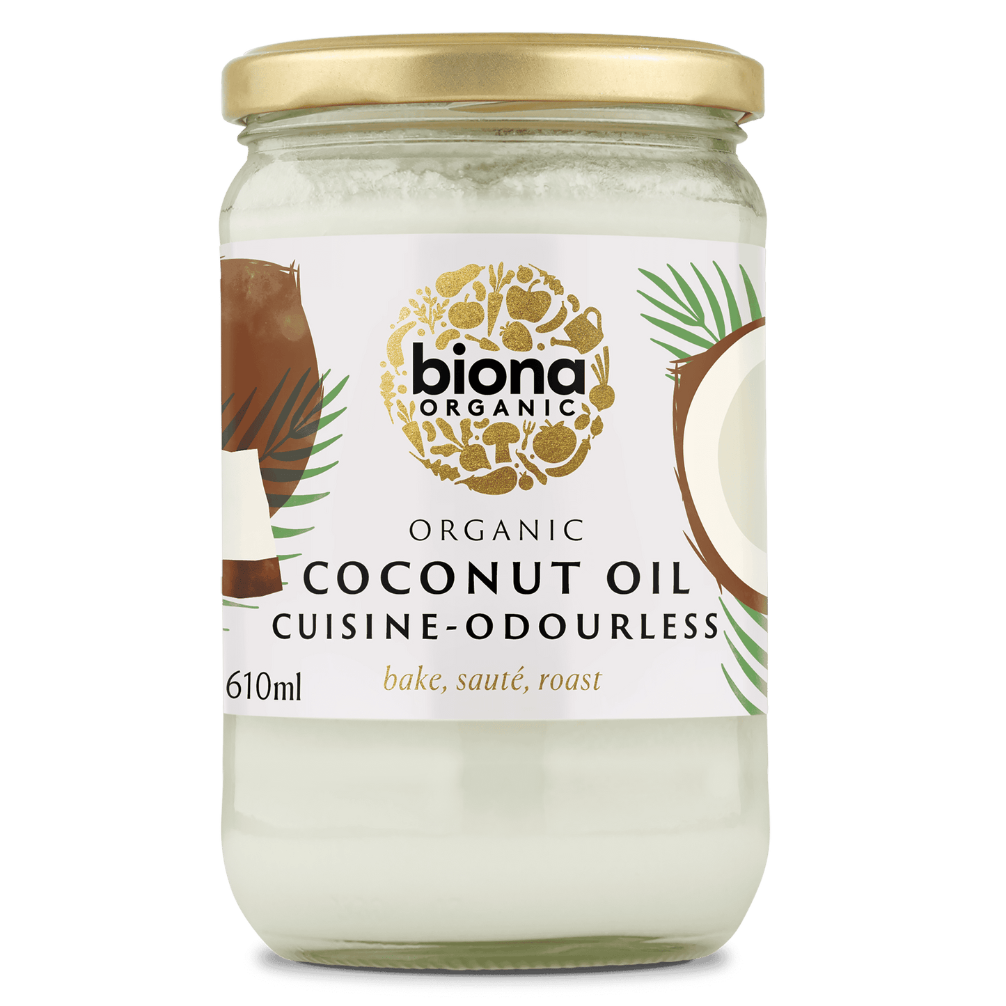 Biona Organic Coconut Oil Cuisine Mild & Odourless - 610ml