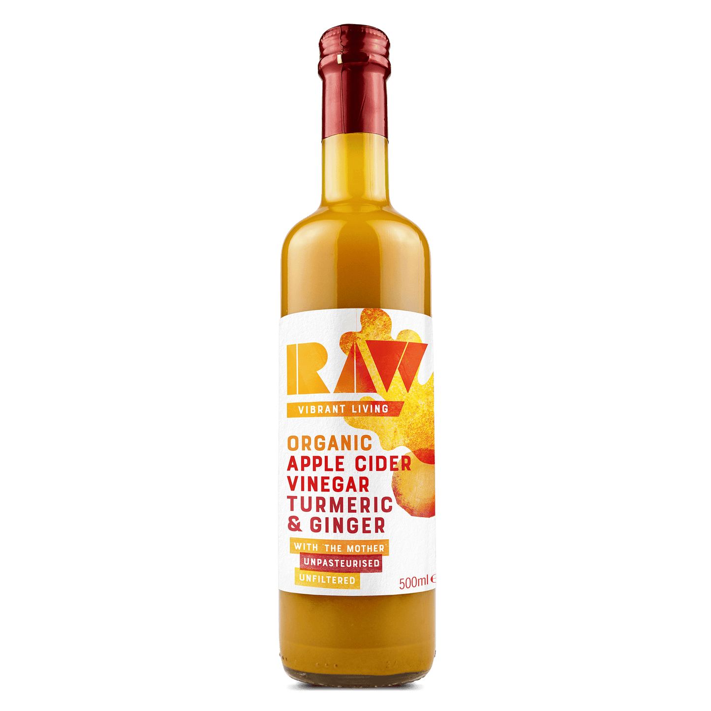 Raw Vibrant Living Org ACV Turmeric Ginger - 500ml
