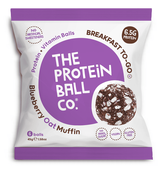 10 x The Protein Ball co Blueberry Oat Muffin Vit Balls - 45g