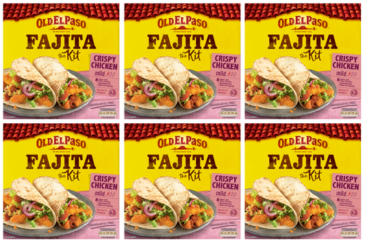 6 x Old El Paso Crispy Chicken Fajita Kit 555Gr