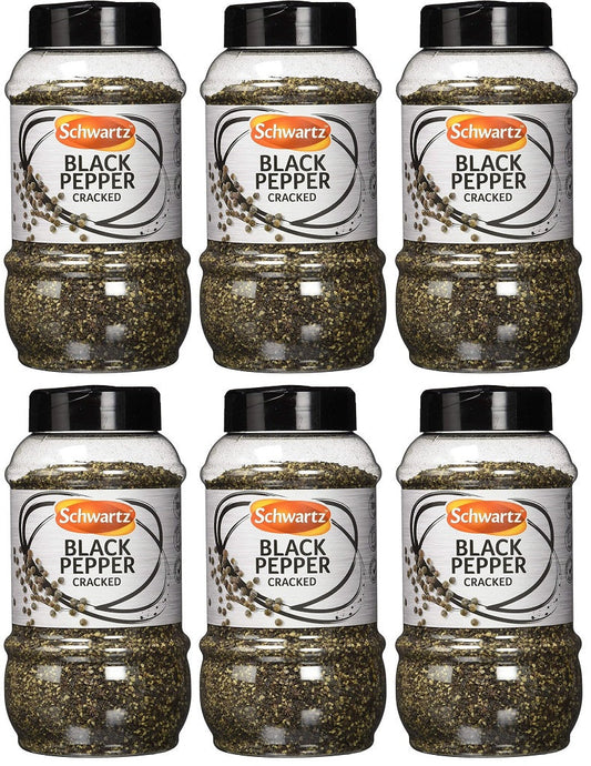 6 x Schwartz Cracked Black Pepper 380G