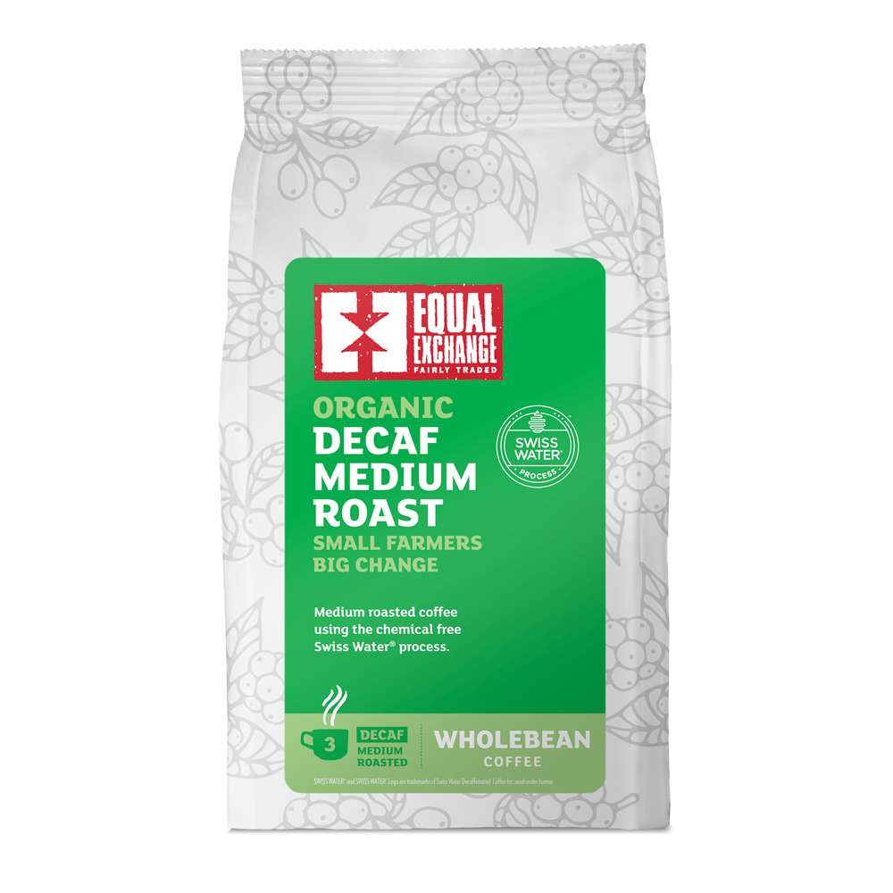 Equal Exchange Org Medium Roast Decaf Coffee Beans - 200g