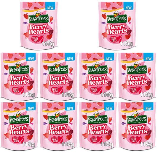 10 x Rowntree's Berry Hearts 115G