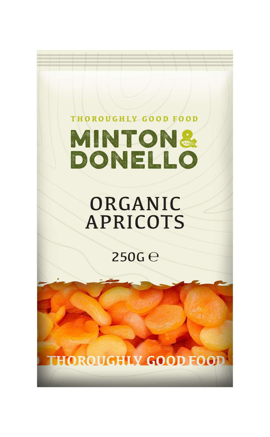 6 x Minton & Donello Organic Apricots - 250g