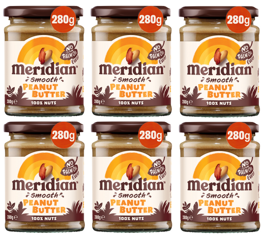 6 x Meridian Peanut Butter Smooth - 280GM