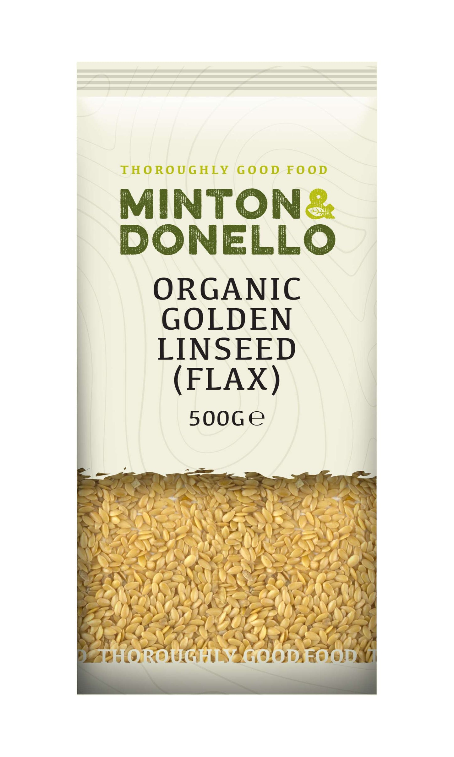 6 x Minton & Donello Organic Golden Linseed Flax - 500g