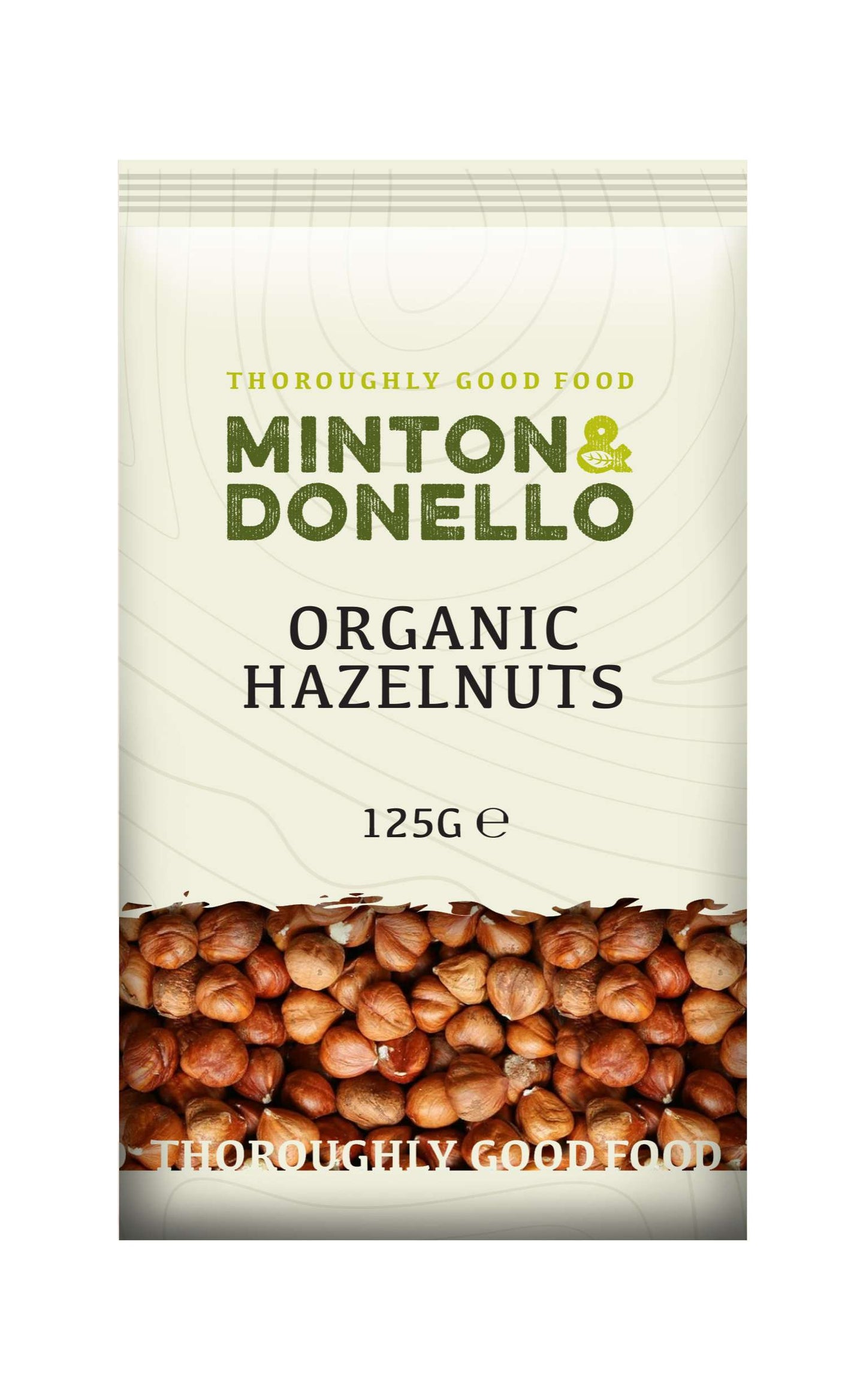 6 x Minton & Donello Organic Hazelnuts Whole - 125g