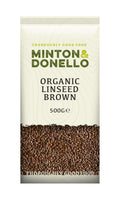 6 x Minton & Donello Organic Linseed Brown - 500g