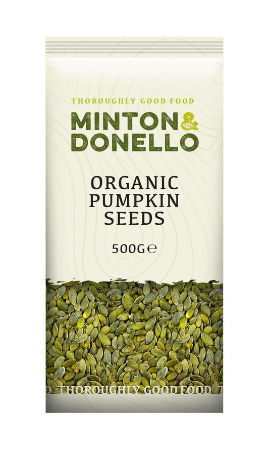 6 x Minton & Donello Organic Pumpkin Seeds - 500g