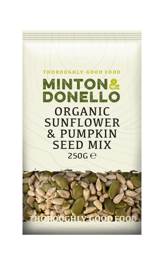 6 x Minton & Donello Organic Sunflower & Pumpkin Mix - 250g