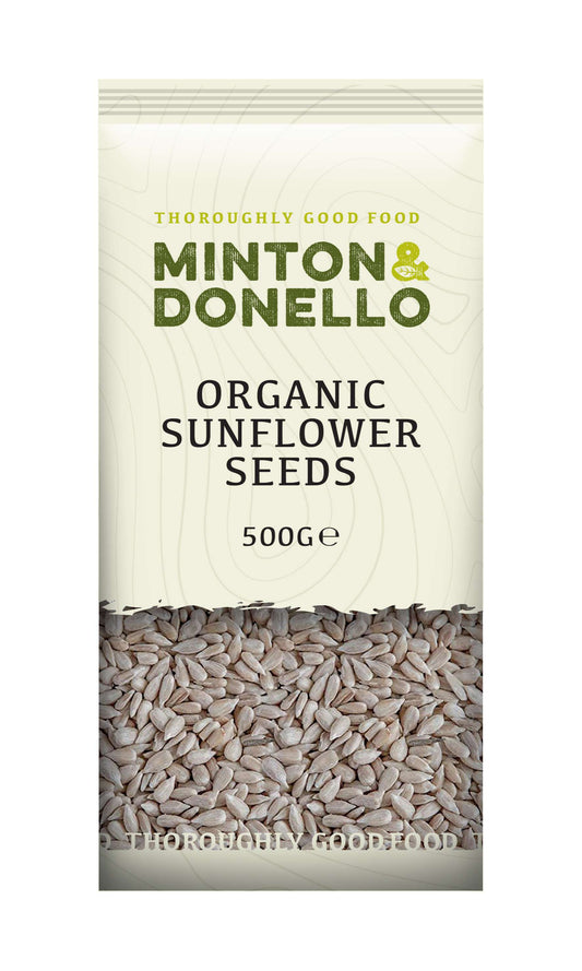 6 x Minton & Donello Organic Sunflower Seeds - 500g