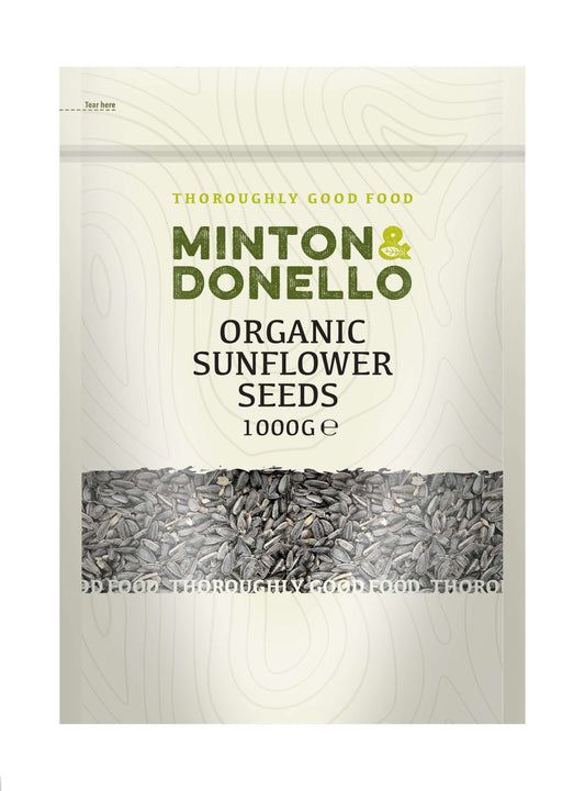 6 x Minton & Donello Organic Sunflower Seeds - 1000g